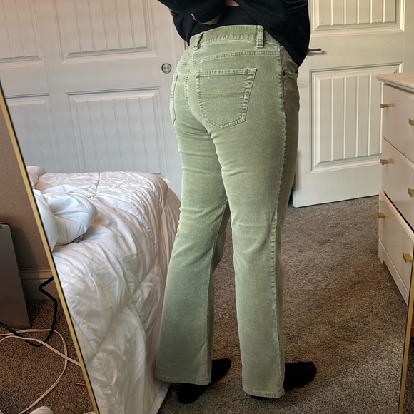 Low Waist Sage Green Express Jeans - Picture 5 of 5